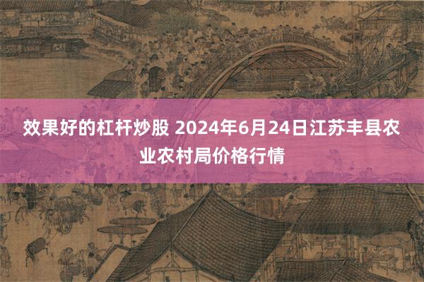 效果好的杠杆炒股 2024年6月24日江苏丰县农业农村局价格行情