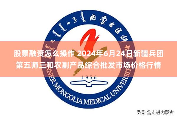 股票融资怎么操作 2024年6月24日新疆兵团第五师三和农副产品综合批发市场价格行情