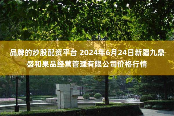 品牌的炒股配资平台 2024年6月24日新疆九鼎盛和果品经营管理有限公司价格行情