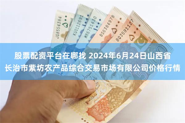 股票配资平台在哪找 2024年6月24日山西省长治市紫坊农产品综合交易市场有限公司价格行情