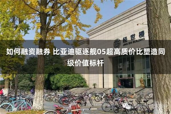 如何融资融券 比亚迪驱逐舰05超高质价比塑造同级价值标杆