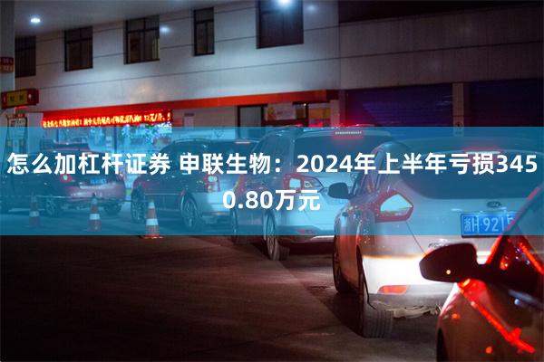 怎么加杠杆证券 申联生物：2024年上半年亏损3450.80万元