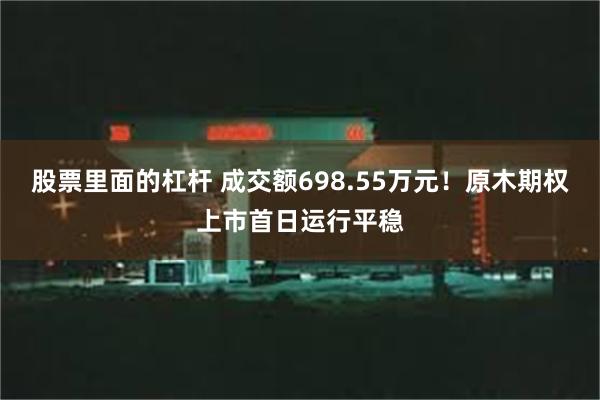 股票里面的杠杆 成交额698.55万元！原木期权上市首日运行平稳