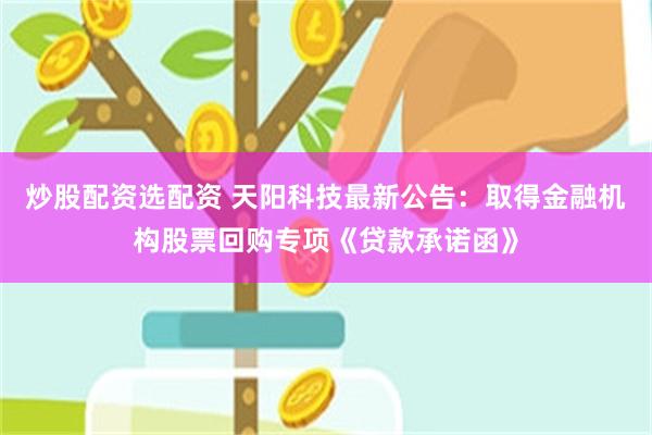 炒股配资选配资 天阳科技最新公告：取得金融机构股票回购专项《贷款承诺函》